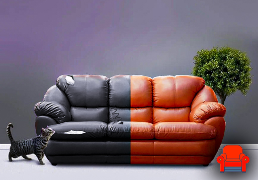 Перетяжка кожаного дивана